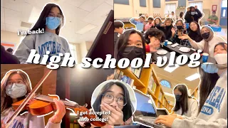 a couple days in my life: college acceptance, school vlog, orchestra concert (I’m back!)