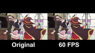 Konosuba 60 FPS [DAIN APP] vs Original Frame