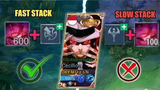 CECILION 600 STACK HACK DAMAGE !! - EPIC COMEBACK GAMEPLAY!!! - MOBILE LEGENDS