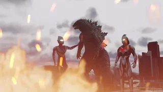 Godzilla vs Ultraman 5: Dawn Of War, (ゴジラ対ウルトラマン5 戦争の夜明け) Part 2