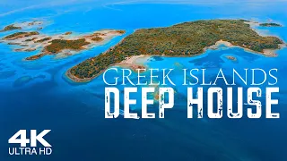 [4K] GREECE 🇬🇷 Best Vocal DEEP HOUSE 2023 | 3 HOUR Aerial Relaxation Drone Film HITS MIX