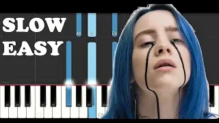 Billie Eilish - When The Party's Over(SLOW EASY PIANO TUTORIAL)