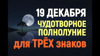 Невероятно чудотворное полнолуние 19 декабря 2021 для ТРЁХ знаков зодиака!