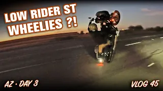 Lance wheelied the Low Rider ST! Arizona Day 3 - Vlog 45