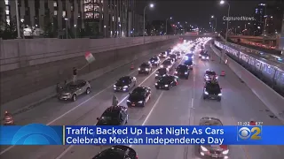 Cars Line Up For Mexican Independence Day