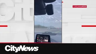 Witness video captures moments before and after fatal Hwy. 401 wrong-way driver crash