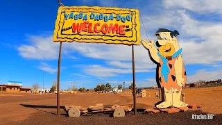 The Flintstones Land Tour - Weird Roadside Attraction - Flintstones Bedrock City 2021