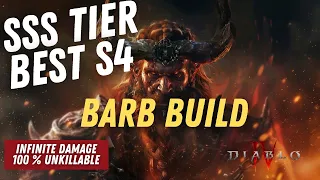 Absolute BEST Barbarian Build For Season 4 Found! INFINITE Damage & UNKILLABLE Build Guide!