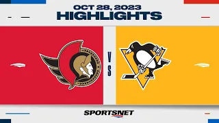 NHL Highlights | Senators vs. Penguins - October 28, 2023