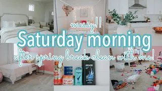 NEW✨ HUGE AFTER SPRING BREAK CLEAN WITH ME! || SATURDAY MORNING CLEAN WITH ME | CLEANING MOTIVATION