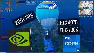 RTX 4070 + Intel i7 12700k Fortnite Chapter 5 Performance Low settings | ALL Settings