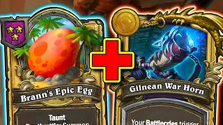 Golden Egg with 2x Battlecry?! | Hearthstone Battlegrounds