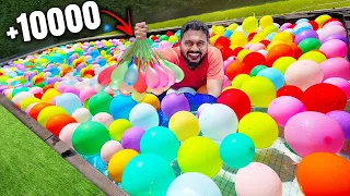 10000 Water Balloons In My Backyard, வீட்டின் பின்புறம் முழுக்க Water Balloons