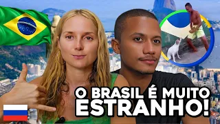 10 Coisas estranhas no BRASIL para uma RUSSA | Thiago e Kátia 🇧🇷