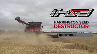 Harrington Seed Destructor -  Webinar, LIVE Q&A