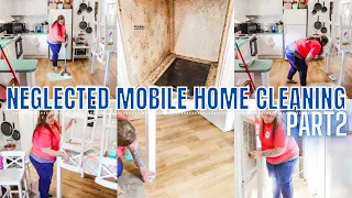 SPRING MOBILE HOME CLEAN WITH ME | NEGLECTED SINGLE WIDE PART 2 EXTREMELY FILTHY SPACES