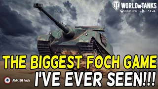 THE BIGGEST FOCH GAME I HAVE EVER SEEN! || AMX Foch 155 || World of Tanks