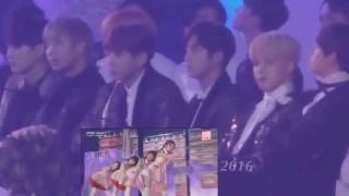 BTS Reaction To Red Velvet  Russian Roulette  @MMA 2016