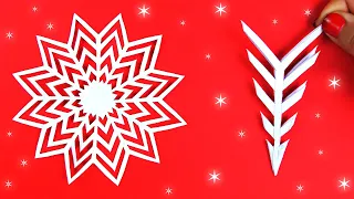 How to cut snowflakes beautifully. Easy DIY paper snowflake.  How to make #snowflakes