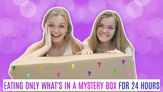 Eating Only What's In A Mystery Box for 24 Hours Challenge ~ Jacy and Kacy