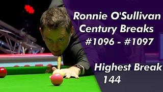 Ronnie O'Sullivan | Tournament Highest Break 144 | Century Breaks 1096 - 1097 Highlightsᴴᴰ