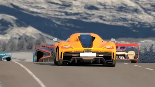 Koenigsegg Jesko Absolut vs Bugatti Vision GT vs Bugatti Bolide at Highlands