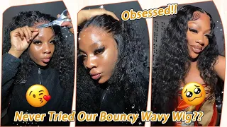 Gorgeous As Always!🌸 Bouncy Wavy Lace Wig Install~ 13x4 Big Lace Area For U #Elfinhair Honest Review