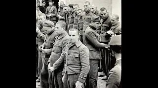 Members of the International Brigades captured in February 1937 and imprisoned by Franco's forces.