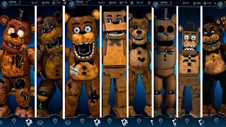 FNAF AR - Random Freddys - Jumpscare & Workshop Animations COMPILATION - COMPILACIÓN