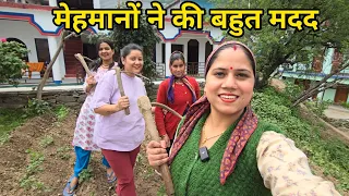 बिजनेस छोड़कर आयी किचन गार्डन में काम करने || Pahadi Lifestyle Vlog || Priyanka Yogi Tiwari ||