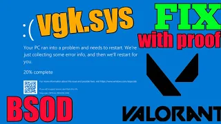 vgk.sys Blue Screen Fix Valorant || Anticheat BSOD Fix || In LGA 775