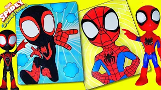 Spidey and His Amazing Friends. Coloring Spider-Man and Miles Morales