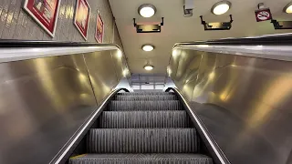 Sweden, Stockholm, Zinkensdamm Subway Station, 2X escalator