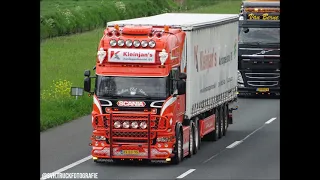 Kleinjan's Transport Scania R500 V8 Open Pipe Sound!