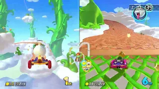 Sky Garden - Mario Kart 8 Deluxe (Switch) DLC Course Splitscreen (Koopa Troopa vs Toad)