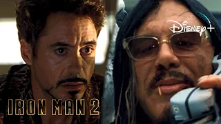 Iron-Man 2 | Ivan Vanko Calls Tony Scene | Disney+ [2010]