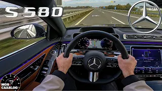 2023 Mercedes-Benz S Class on the Autobahn! S580E Top Speed Test