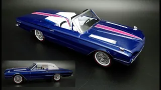 1966 Ford Thunderbird Convertible Custom 1/25 Scale Model Kit Build How To Assemble Paint Interior