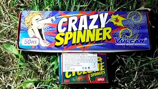Pirobajery Crazy Spinner i Cyclone Spinners Vulcan Test Recenzja Fajerwerków