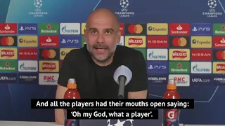 Pep guardiola speaking about neymar and mbappe ahead of meeting them.