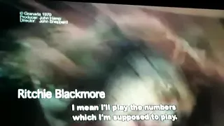 Ritchie  Blackmore in his own words on his role with Deep Purple