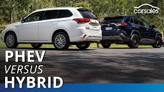 2020 Mitsubishi Outlander PHEV v Toyota RAV4 Hybrid Comparison Test @carsales