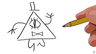 I drew bill cipher in the rhythm of the gravity falls theme...