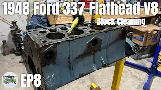 1948 Ford 337 Flathead V8 Revival - EP8 | Block Cleaning