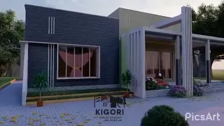 3 bedroom house contemporary design (hidden roof)