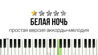 Салтыков - Белая ночь | КАК ИГРАТЬ на фортепиано | аккорды разбор