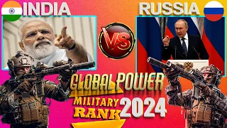 Russia vs india World military power comparison 2024. global power russia vs india #india #russia