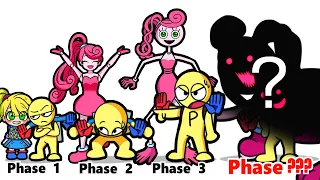 FNF comparison Battle Mommy Long Legs VS Player poppy playtime - ALL Phases of fnf Characters