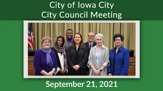Iowa City City Council Meeting of September 21, 2021