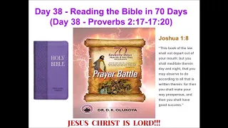 Day 38 Reading the Bible in 70 Days  70 Seventy Days Prayer and Fasting Programme 2020 Edition